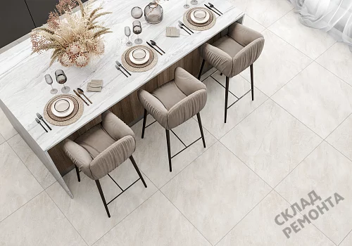 Фото Керамогранит матовый Alma Ceramica Риалто GFU04RLT08R молочный 600*600*9 – купить в Ачинске: цена, описание, фото. Интернет-магазин 2