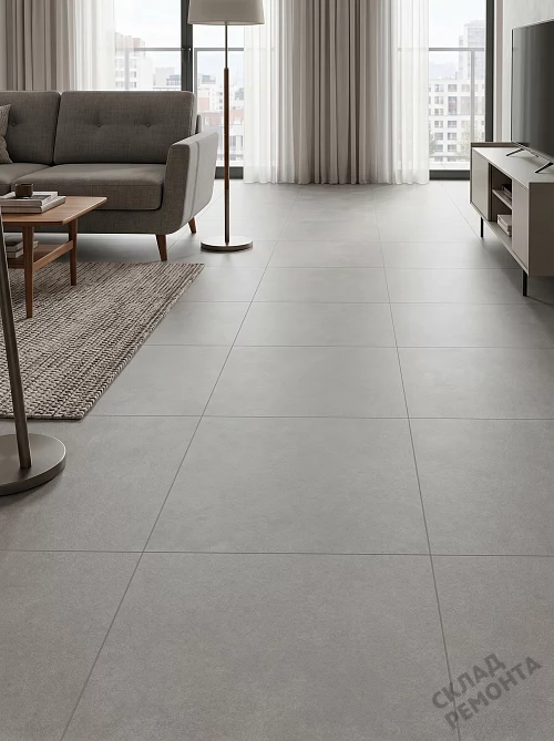 Фото Керамогранит матовый Alma Ceramica Бонд GFU6060BND70R серый 600*600*8,5 – купить в Ачинске: цена, описание, фото. Интернет-магазин 1