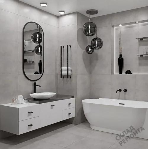 Фото Керамогранит матовый Steppe Ceramics Silent Grey серый 600*600*9,5 – купить в Ачинске: цена, описание, фото. Интернет-магазин 3