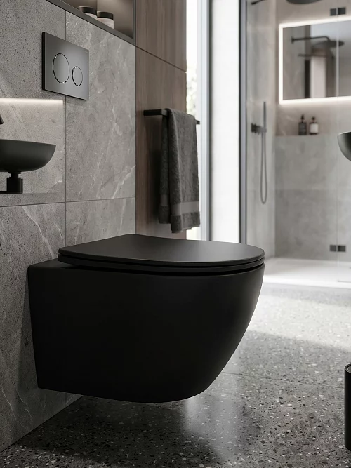 Фото Унитаз подвесной Calypso CS46UQ-MB-OK ультратихий смыв купить в Ачинске: цена, описание, фото. Интернет-магазин 1