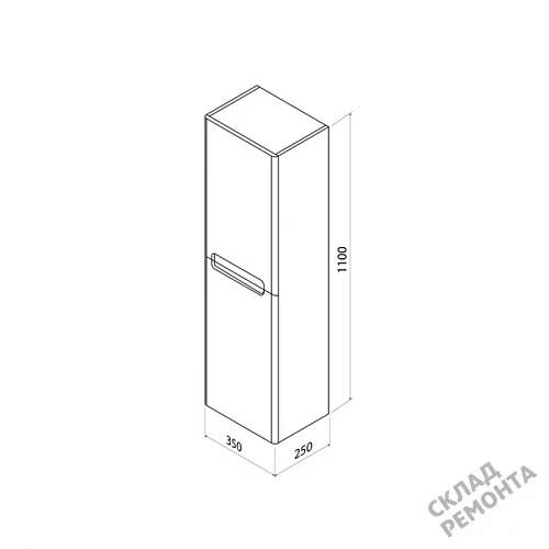 Фото Пенал подвесной Iddis Edifice EDI35W0i97, белый купить в Ачинске: цена, описание, фото. Интернет-магазин 4