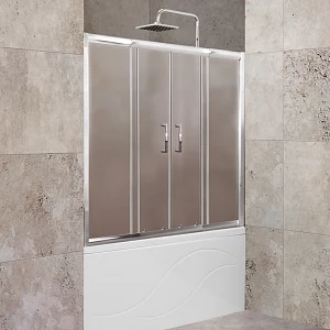Шторка для ванны BelBagno Unique UNIQUE-VF-2-150/180-140-P-Cr 5 мм хром 150*140