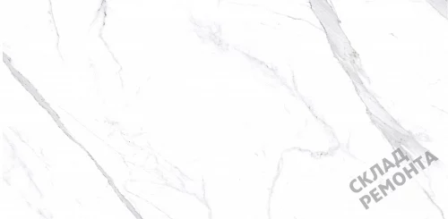 Фото Керамогранит матовый Steppe Ceramics Statuario White белый 600*1200*10 – купить в Ачинске: цена, описание, фото. Интернет-магазин 1